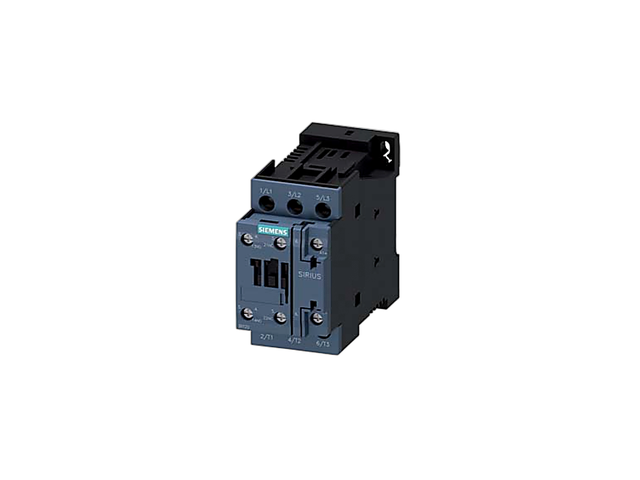 Contactor de Potencia SIRIUS Siemens 3RT2 9A 4kW 400V 24V DC Tripolar Tamaño S00