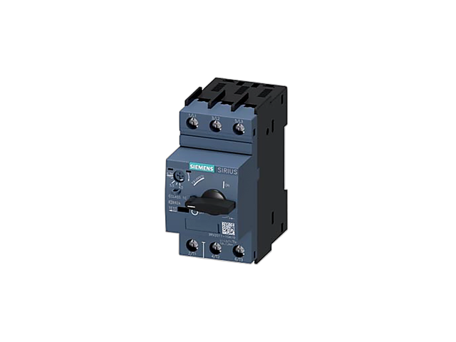 Guardamotor Siemens SIRIUS 3RV2 Tripolar 4kW 400V Regulación 4-6.3A Carril DIN