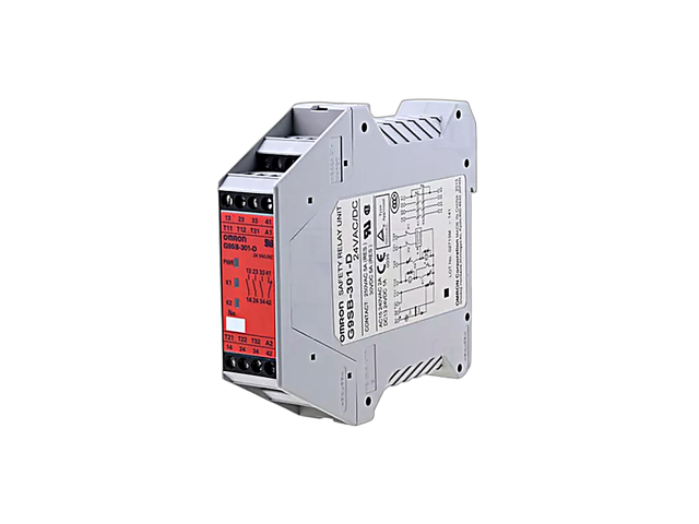 Relé de Seguridad Omron G9SB-301-D 24V AC/DC 1 Canal Parada Emergencia Carril DIN